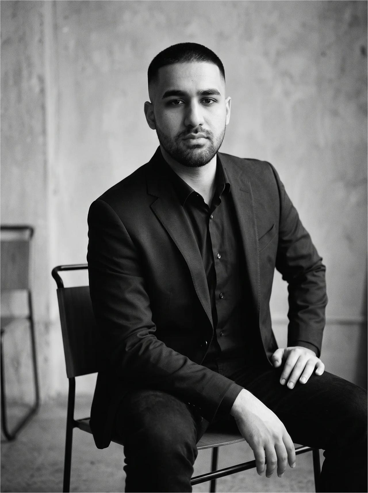 Studio portrait of Daler Khamidov, Co-Founder and CEO at Utopia 360 Studio
